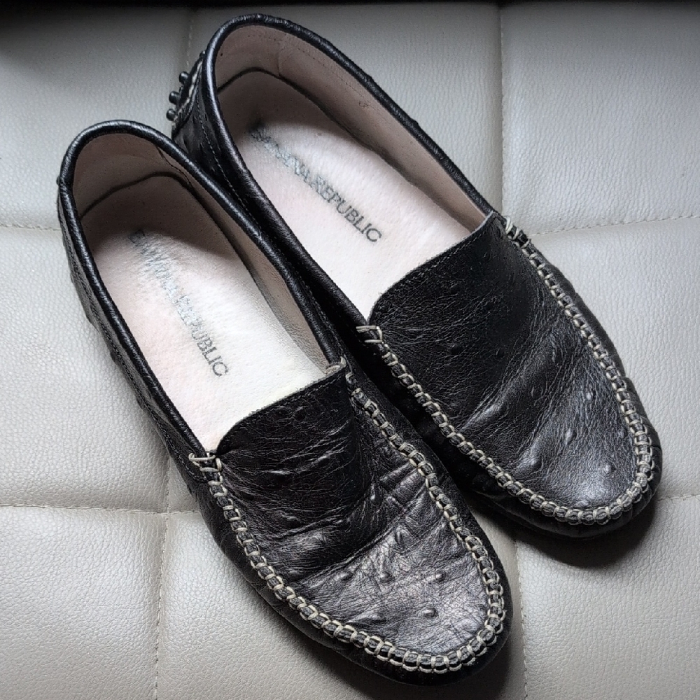 Banana Republic Black Leather Loafers